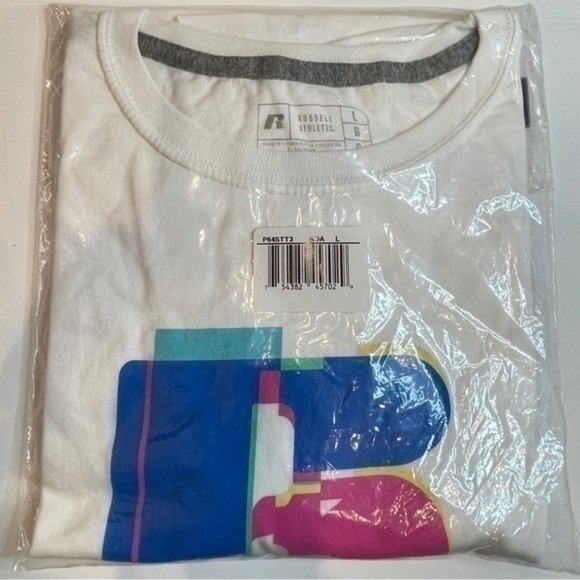 Russell Athletic T- Shirt Truman Tee Men's Size Large White Short Sleeve‎ NEW - Picture 3 of 5